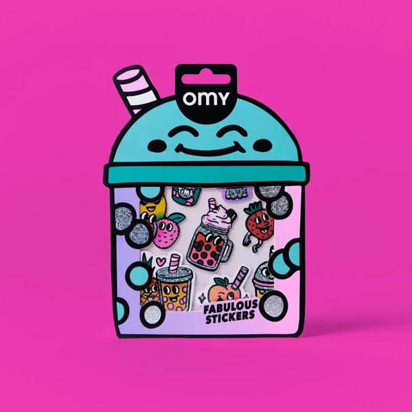 Naklejki winylowe BIG 12 szt. Bubble Tea