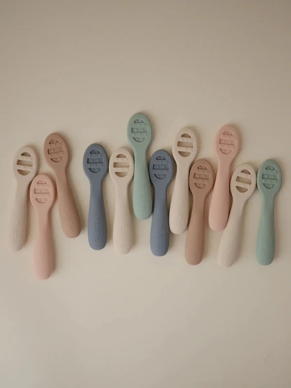 Pierwsze Łyżeczki dla niemowląt 2-pack cambridge blue/ shifting sand