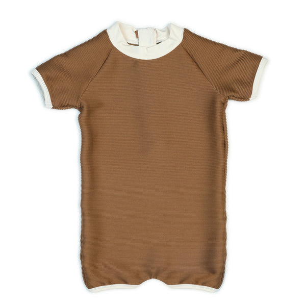 Kostium kąpielowy z ochroną SPF 50+ pecan 6-12 m