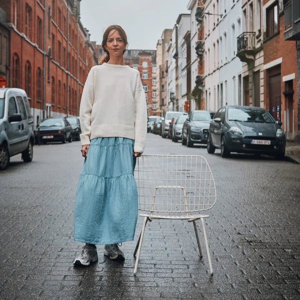 Spódnica z bawełny muślinowej Thym arona Poudre Organic