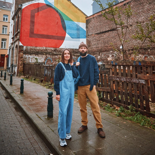 Sweter Brome Laine speckled midnight