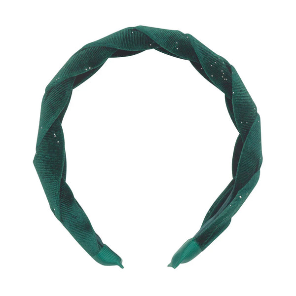Opaska dla dziewczynki Evergreen Velvet Plaited