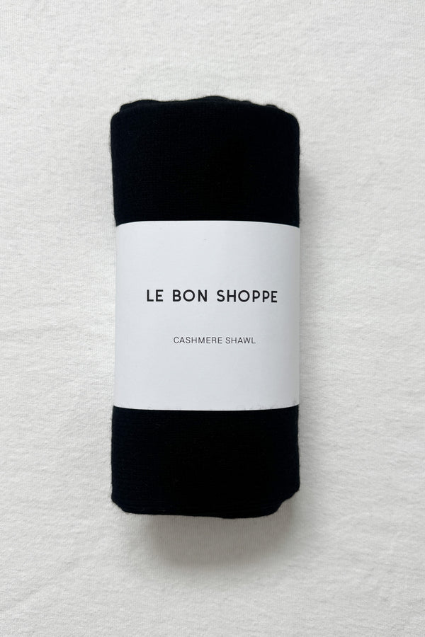 Szal kaszmirowy Cashmere Shawl black Le Bon Shoppe