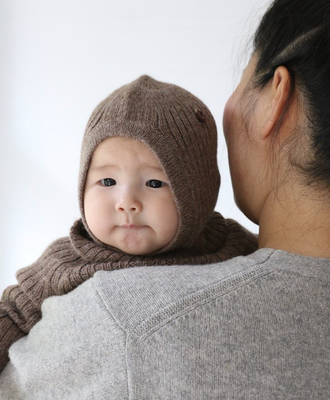 Komin z wełny alpaka Elephant coffee 3-4 lata Esencia