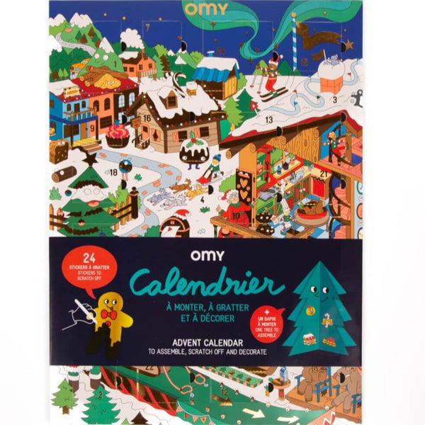 Świąteczna zdrapka z naklejkami - Kalendarz adwentowy