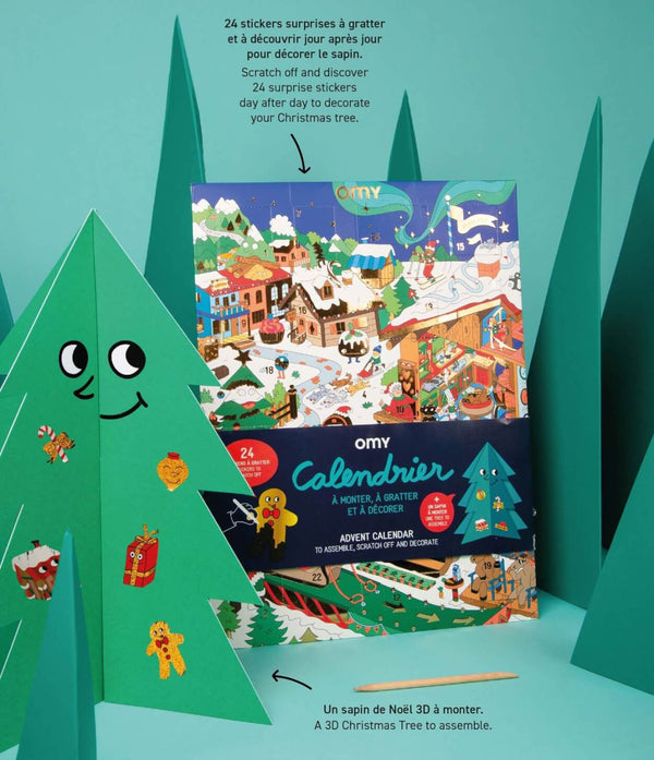 Świąteczna zdrapka z naklejkami - Kalendarz adwentowy