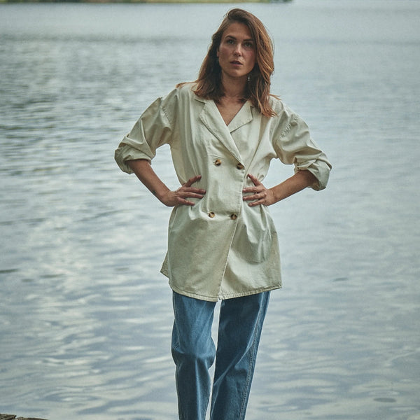 Koszula z cienkiej bawełny canvasowej Marguerite almond milk Poudre Organic