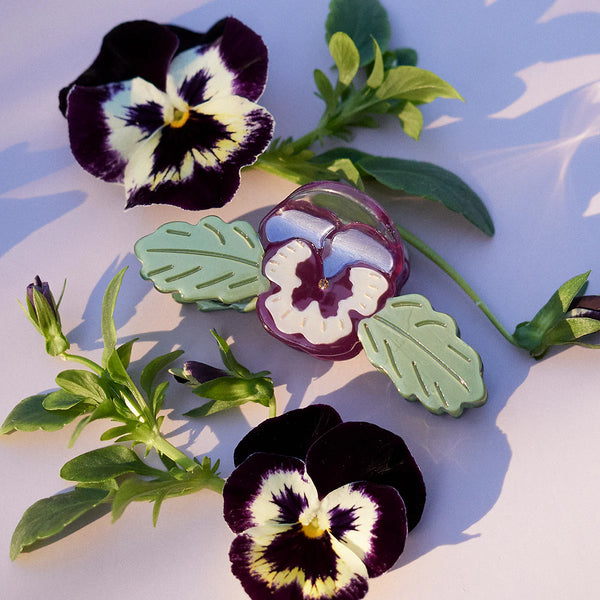 Mini klamra do włosów Wild Pansy