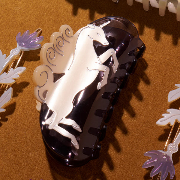 Klamra Unicorn Horse Cream and Navy