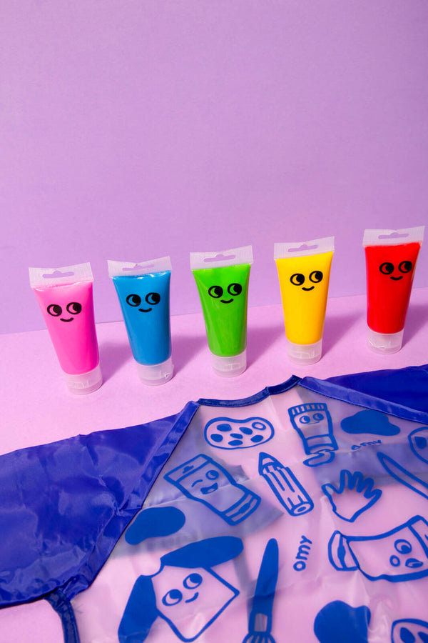 Zestaw do malowania palcami z fartuszkiem