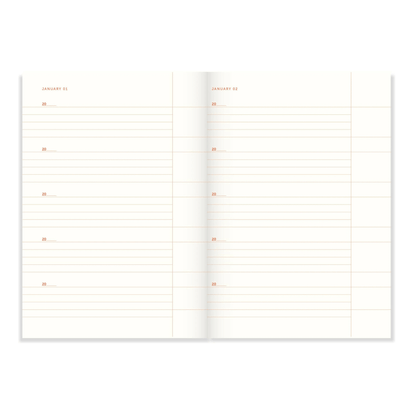 Notes Jedna linijka dziennie szmaragd lniany