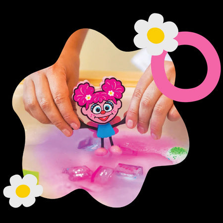 Postać do Kąpieli Abby - Zestaw z Dwiema Kostkami Sensorycznymi