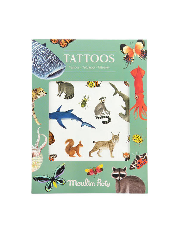 Tatuaże zmywalne Zwierzęta świata Molin Roty