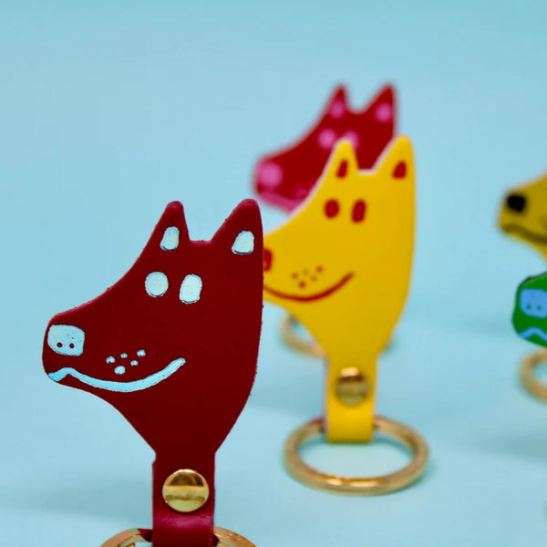 Brelok Dog head magenta