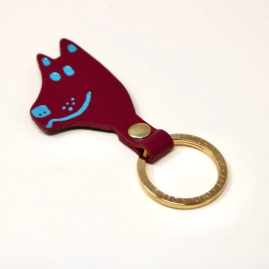 Brelok Dog head magenta