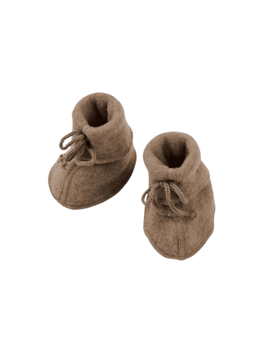 Buciki z wełny merino walnut
