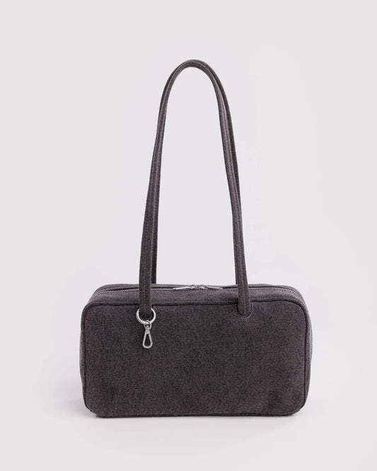 Torba Denim Bowler Bag washed black denim