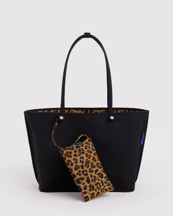 Torba Large Nylon Reversible Tote leopard mix