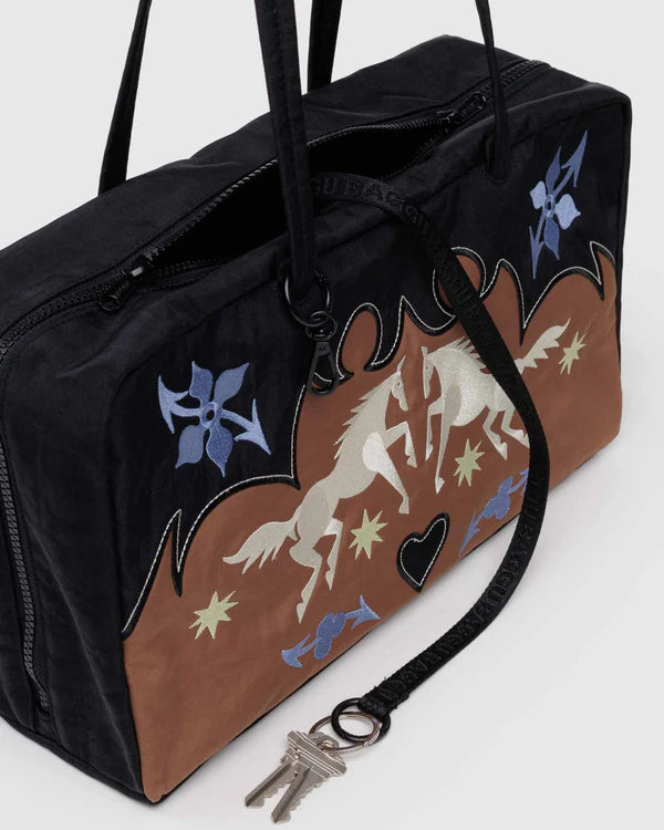 Torebka Nylon Bowler Bag western appliqué medium