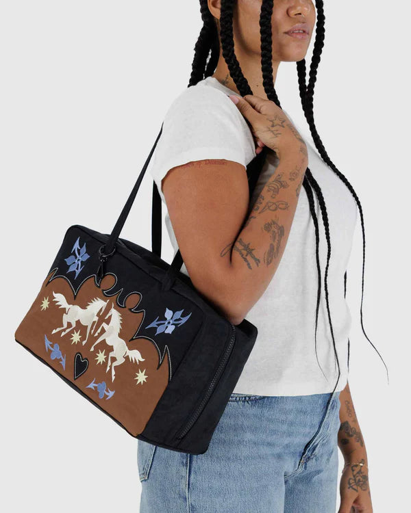 Torebka Nylon Bowler Bag western appliqué medium