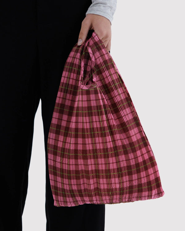 Szoperka plisowana Pleated Azalea Pink Tartan