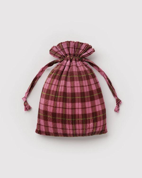 Szoperka plisowana Pleated Azalea Pink Tartan