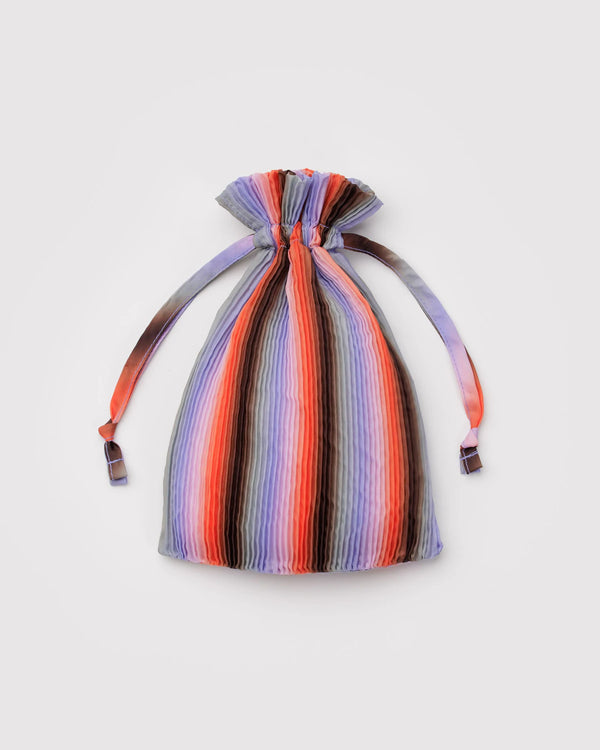 Szoperka plisowana Pleated Gradient stripe poppy & lilac