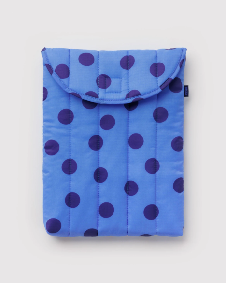 Pikowane etui na laptopa 13"/14" Blue Polka Dot