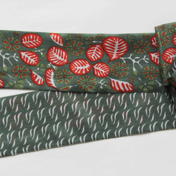 Jedwabna wstęga BS Palawan kaki Les Belles Vagabondes