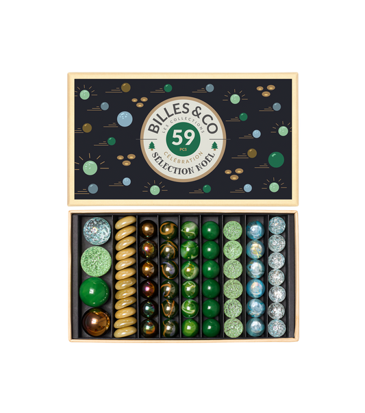 Szklane kulki - Christmas Selection Marbles Large Box - Billes & Co