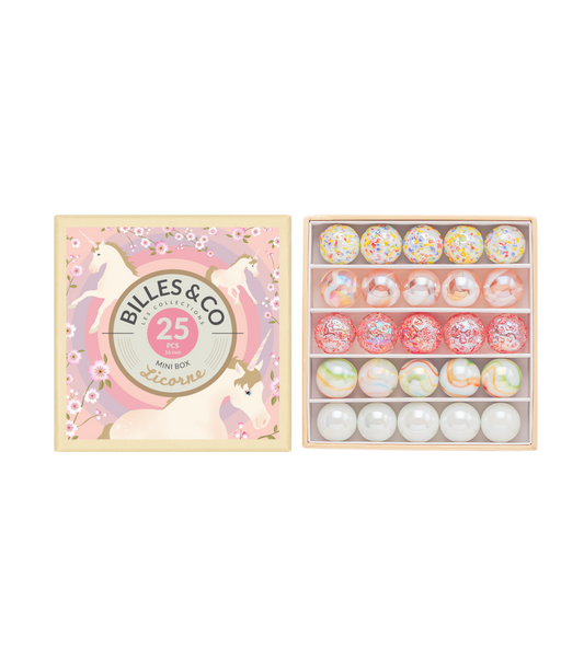 Szklane kulki - Unicorn Marbles Small Box - Billes & Co