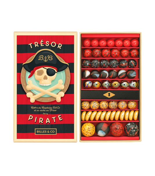 Szklane kulki - Pirate Treasure Marbles Large Box - Biles & Co