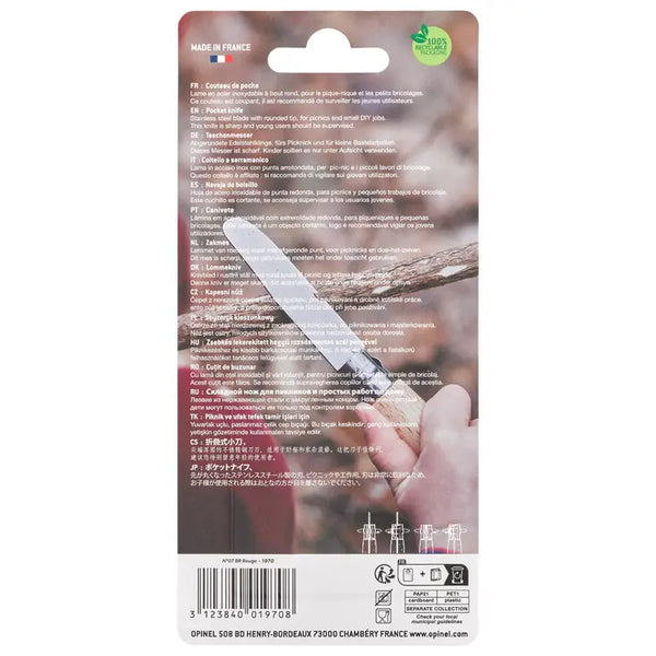 Nóż My First Opinel 07 Blister Niebieski