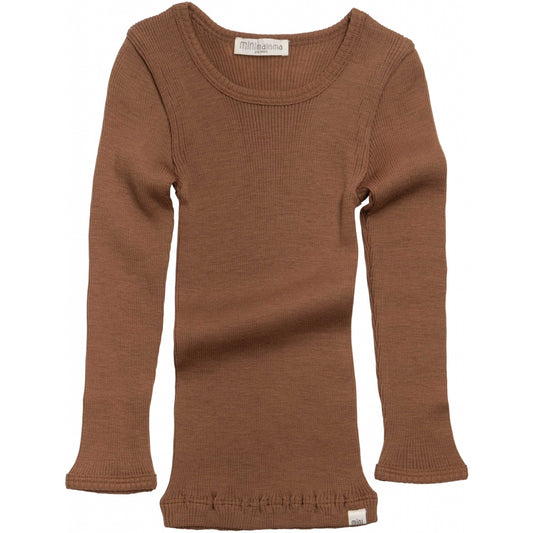 Bluzka z wełny merino Atlantic caramel 2-3 lata