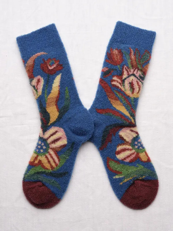 Skarpetki Mousse merino Kwiaty