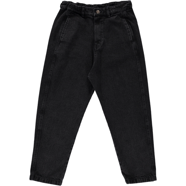 Spodnie jeansowe Carotte long black denim Poudre Organic