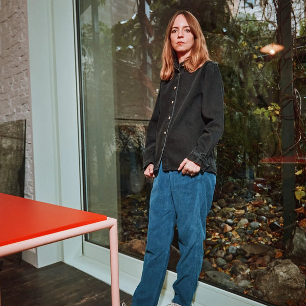 Spodnie sztruksowe Coquelicot Dark Denim Poudre Organic