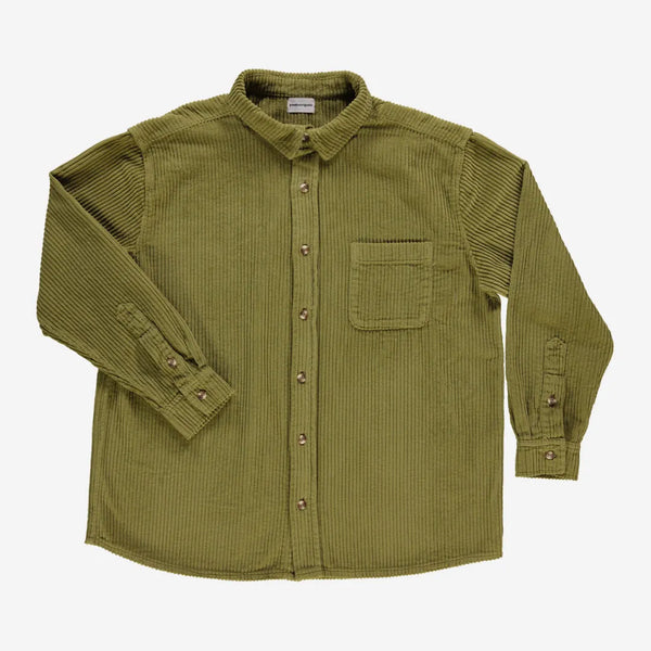 Koszula sztruksowa Lenhador green moss Poudre Organic