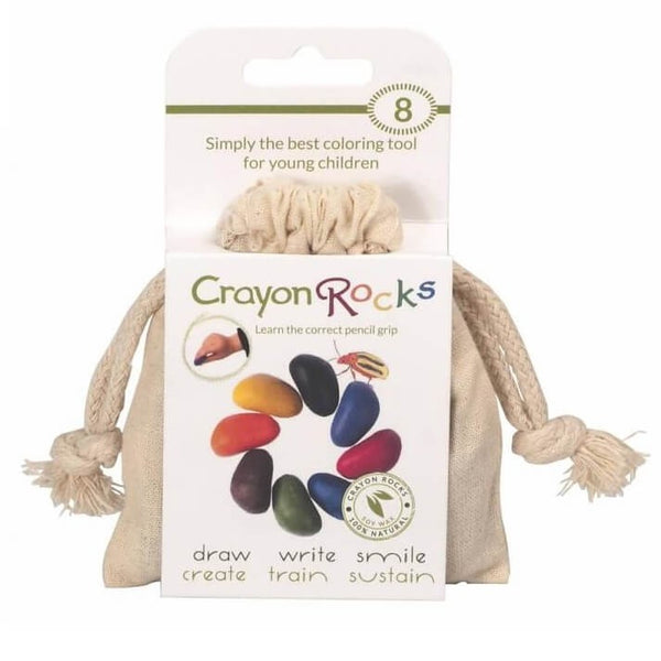 Kredki Kamyki w Bawełnianym Woreczku - 8 szt