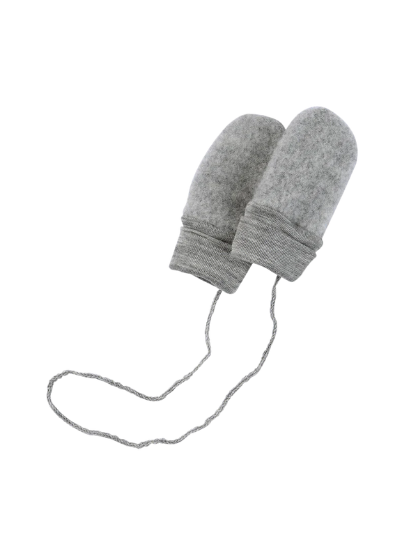 Rękawiczki z wełny merino grey melange dla niemowląt