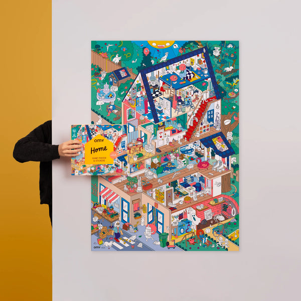 Plakat z Naklejkami - Dom