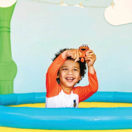 Postać do Kąpieli Elmo - Zestaw z Dwiema Kostkami Sensorycznymi