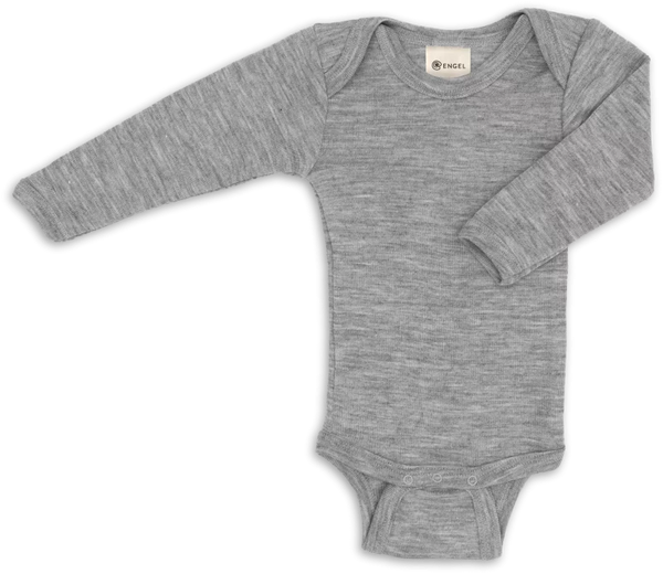 Body z wełny i jedwabiu light grey melange