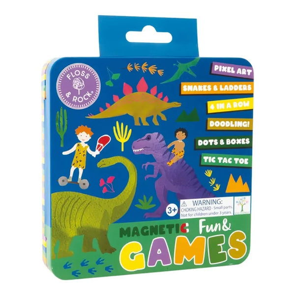 Gry magnetyczne w puszce Dinozaury 6 w 1
