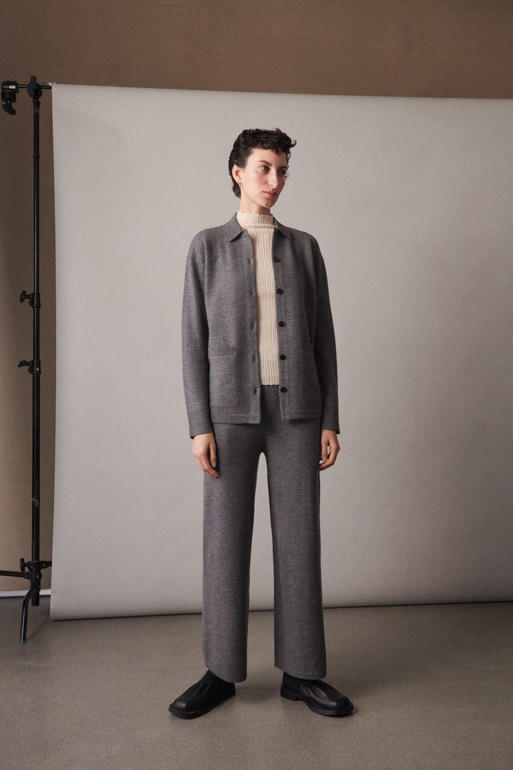 Spodnie Felted Pants grey melange FUB