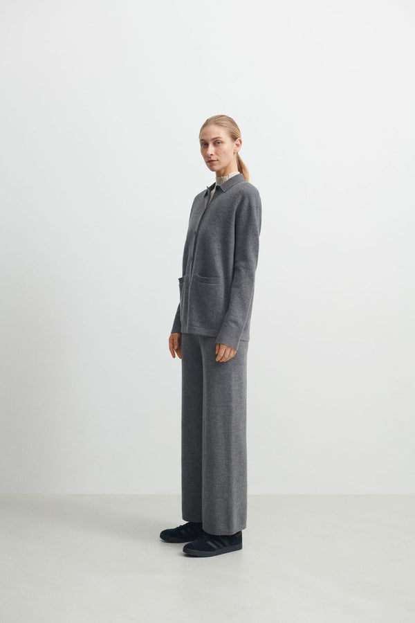 Kardigan Felted Jacket grey melange FUB