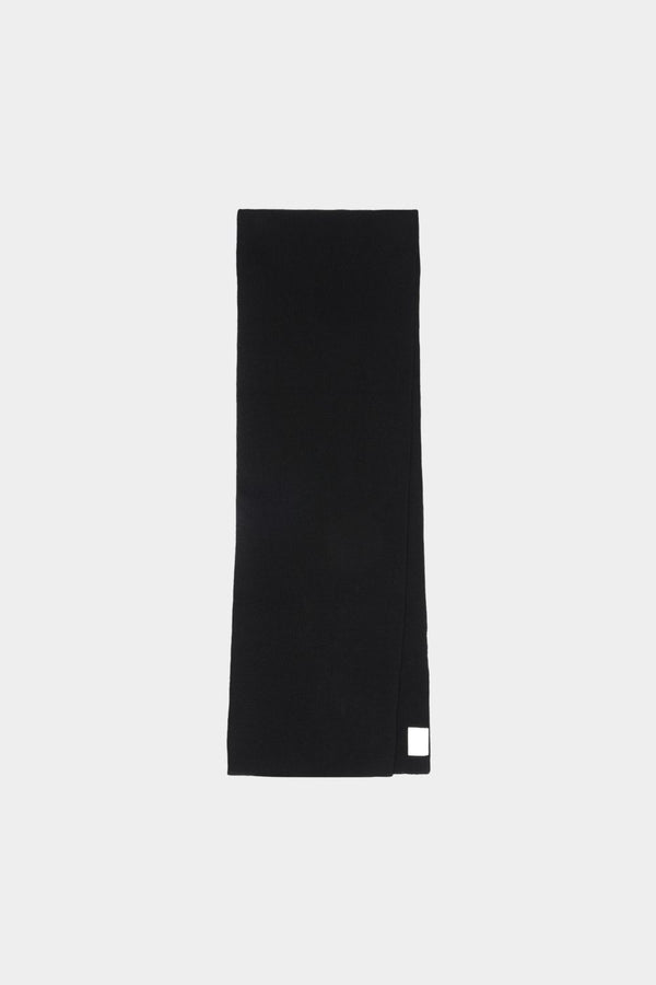 Szalik z wełny merino black melange FUB