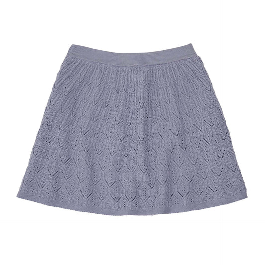 Spódnica z wełny merino Pointelle Skirt 110 cm lavender