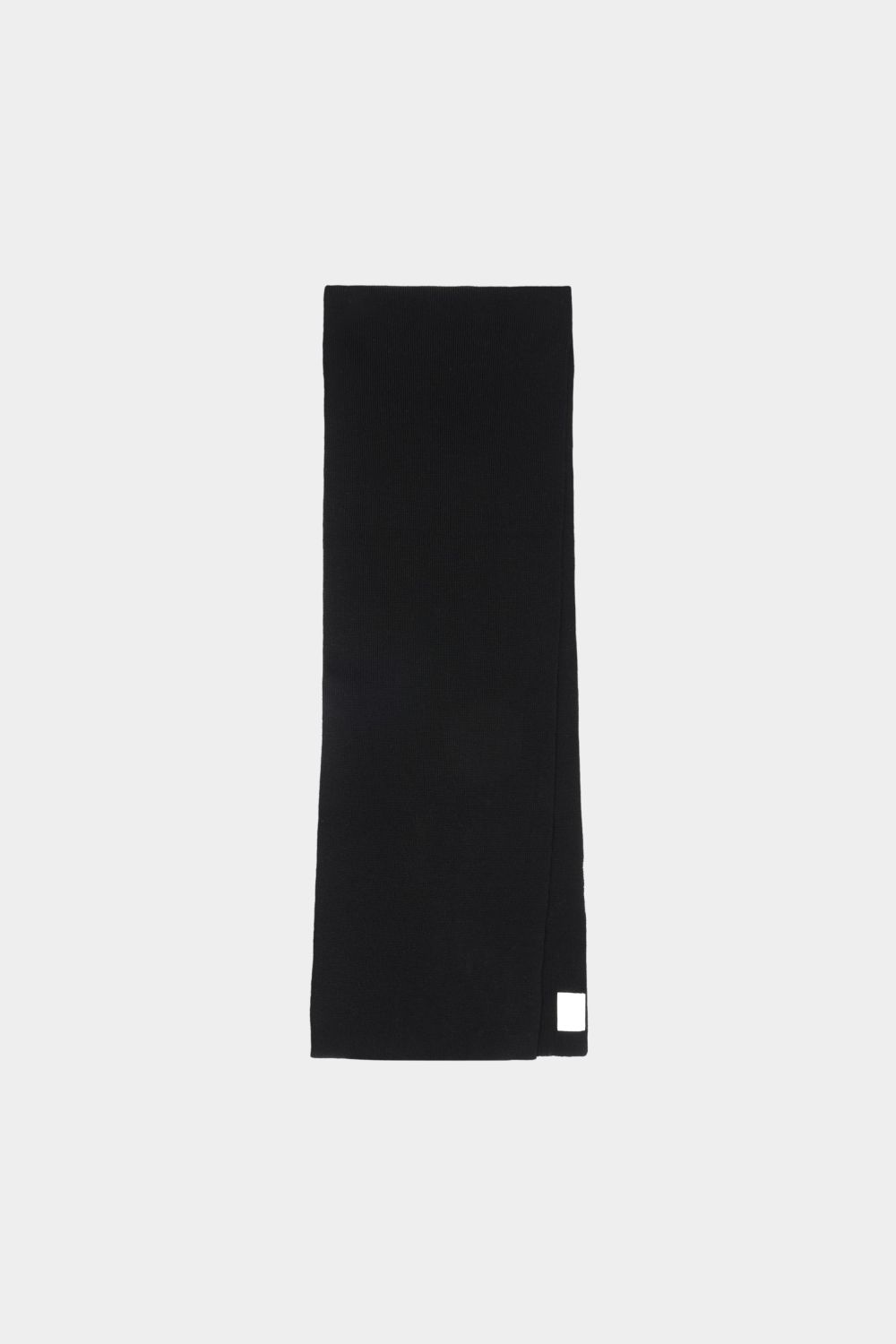Szalik z wełny merino black melange FUB