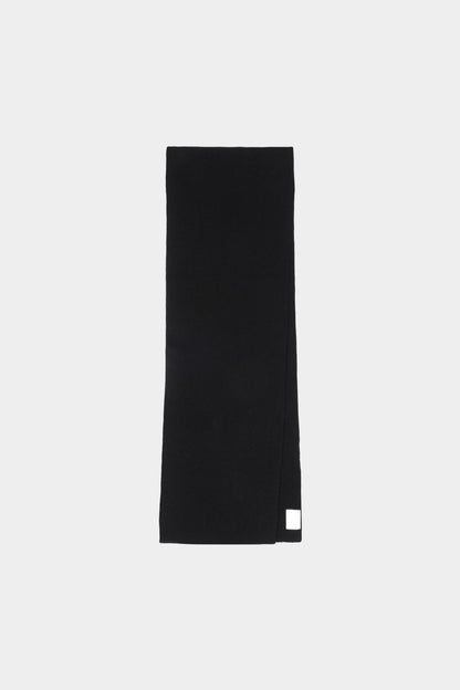 Szalik z wełny merino black melange FUB